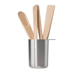 Best Zone Denmark Singles kitchen utensil set 4 pieces, Steel Beige