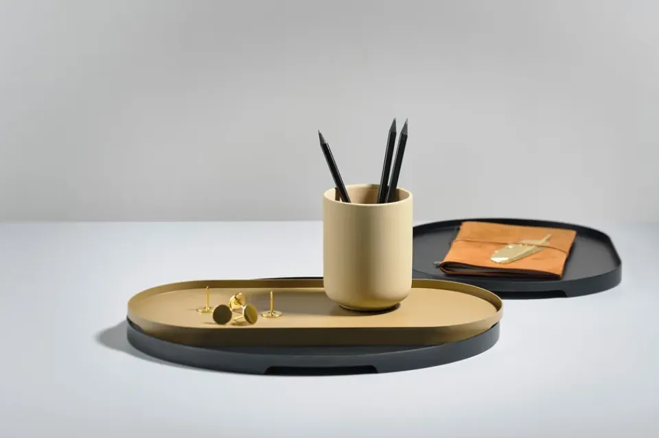 Trays^Zone Denmark Singles tray oval 23x35 cm, Black