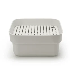Dish Drainers^Brabantia Sinkside dish bowl with drying tray 34x37 cm, Light Grey