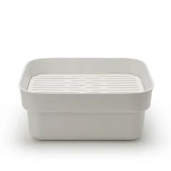 Dish Drainers^Brabantia Sinkside dish bowl with drying tray 34x37 cm, Light Grey