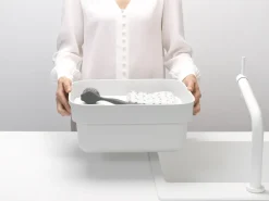 Dish Drainers^Brabantia Sinkside dish bowl with drying tray 34x37 cm, Light Grey