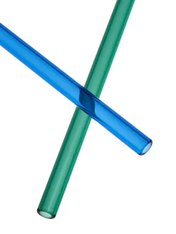 Hot Kosta Boda Sipsavor straws 200 mm 2-pack, Blue-green BlueGreen