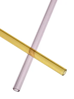 Wine & Barware^Kosta Boda Sipsavor straws 200 mm 2-pack, Pink-yellow PinkYellow