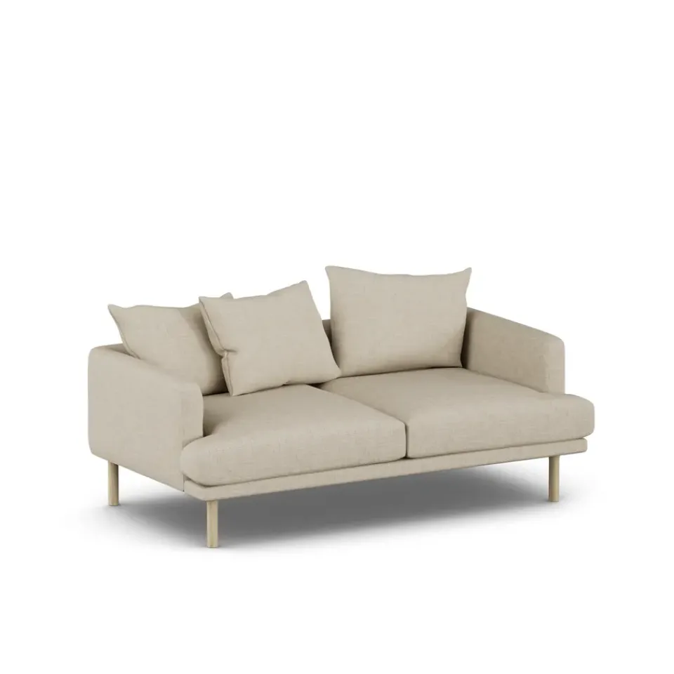 1898 Sjövik sofa, Bern 0341-white-oiled oak, 2,5-seater Beige