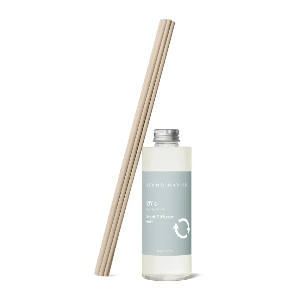 Scented Candles & Diffusers^Skandinavisk refill to fragrance sticks 200 ml, Øy Blue