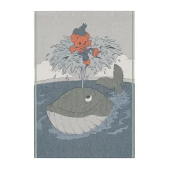 Baby Blankets^Ekelund Linneväveri Skattsökarfärden baby blanket 72x105 cm, Blue