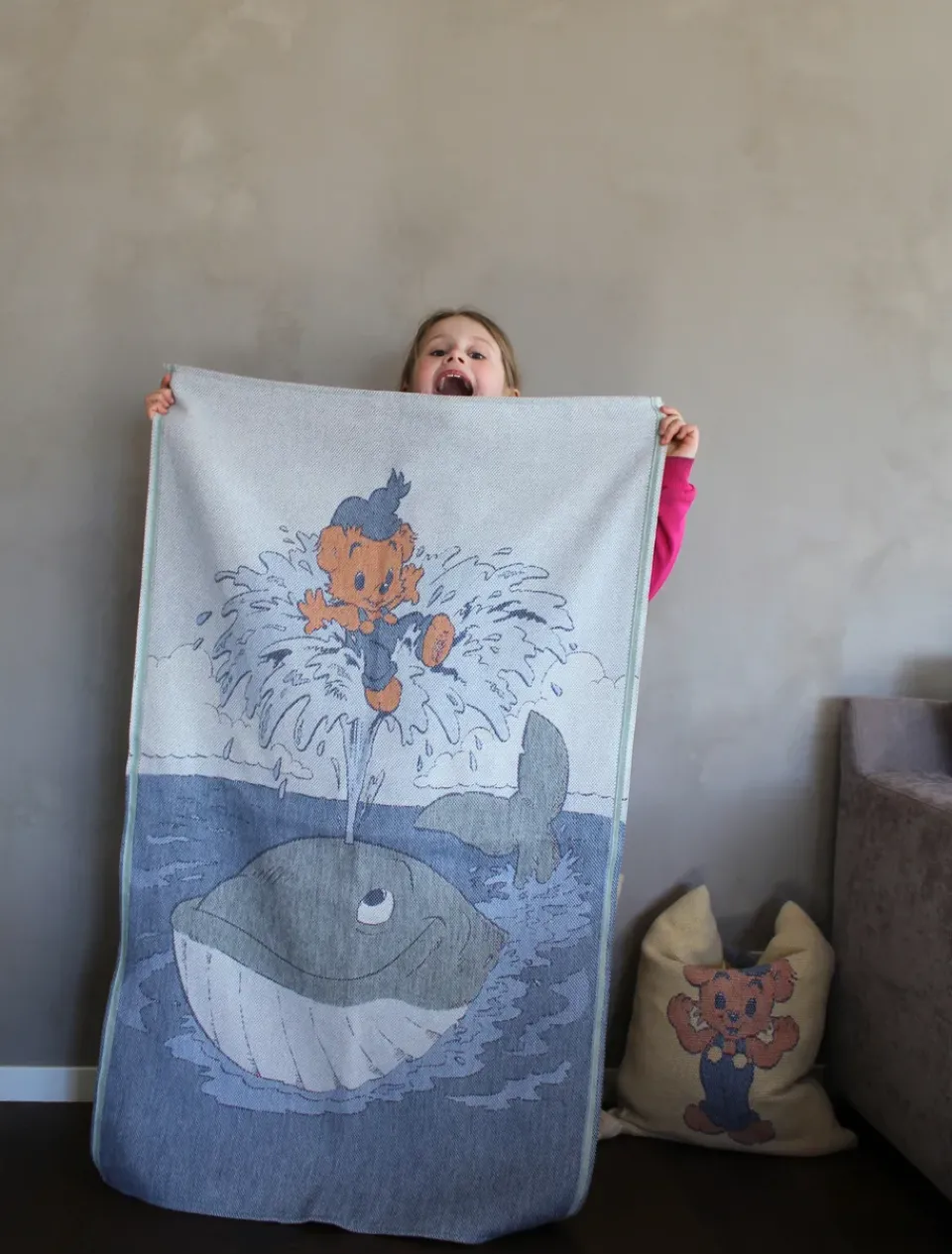 Baby Blankets^Ekelund Linneväveri Skattsökarfärden baby blanket 72x105 cm, Blue