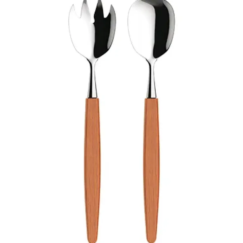 Sale Skaugum of Norway Skaugum salad cutlery, Ecco Teak Brown