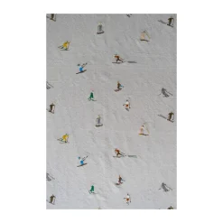 Clearance Fine Little Day Skiers fabric, Natural Beige