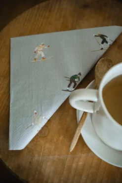 Paper Napkins^Fine Little Day Skiers napkin 25 pack, Grey