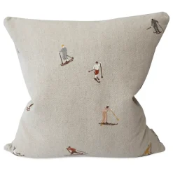 Cushion Covers^Fine Little Day Skiers pillowcase 48x48 cm, Nature Beige