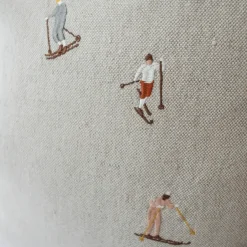 Cushion Covers^Fine Little Day Skiers pillowcase 48x48 cm, Nature Beige