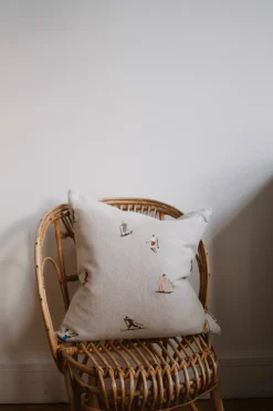 Cushion Covers^Fine Little Day Skiers pillowcase 48x48 cm, Nature Beige