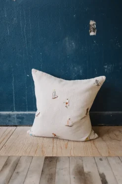 Cushion Covers^Fine Little Day Skiers pillowcase 48x48 cm, Nature Beige