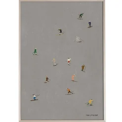Posters|Christmas Decorations^Fine Little Day Skiers poster 50x70 cm, Grey