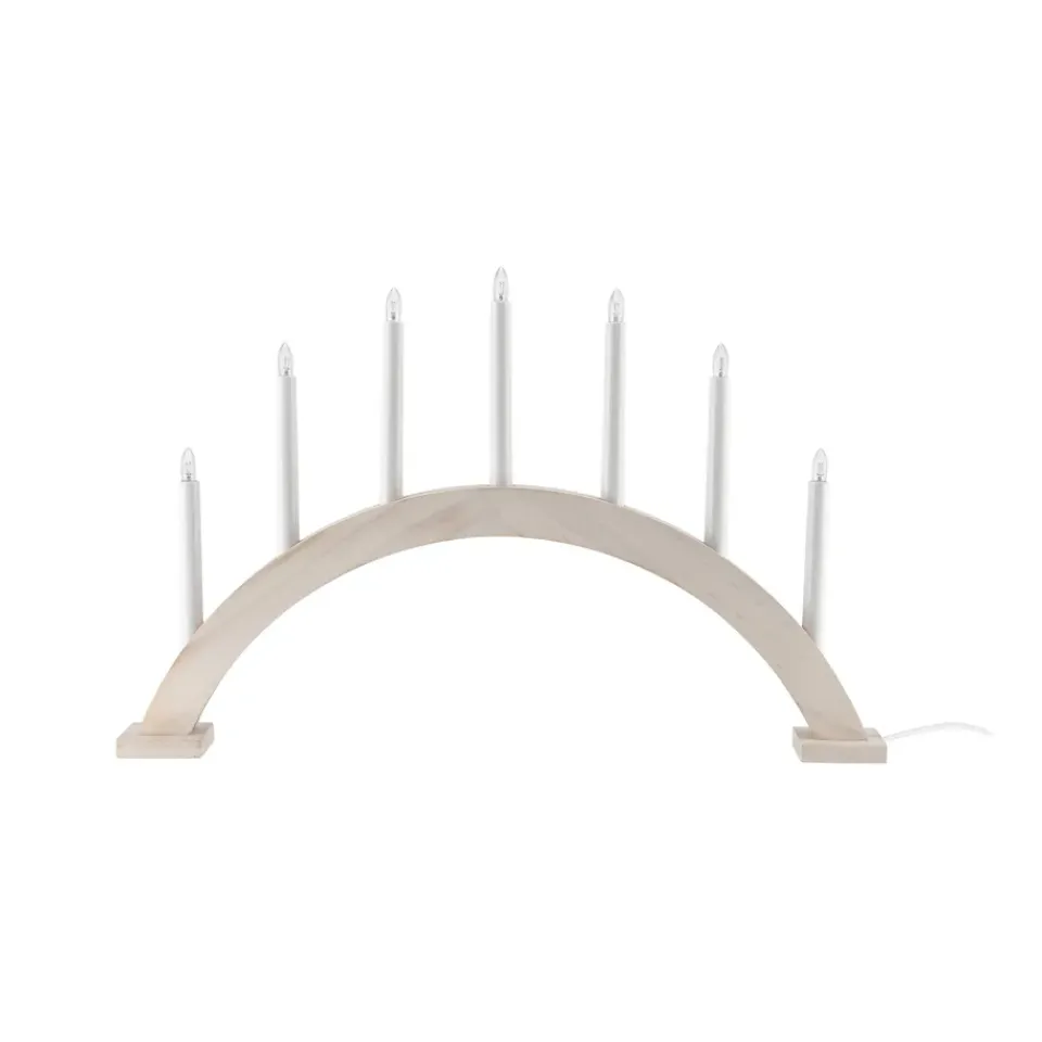 Sale Scandi Living Sky advent candle bow 41 cm, washed White