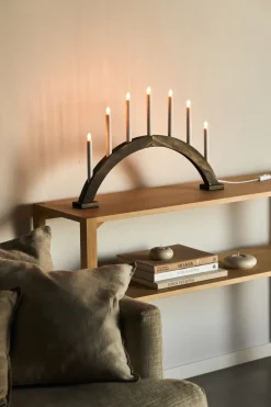 Advent Lights|Window Lights^Scandi Living Sky advent candle bow 41 cm, Dark oil Brown