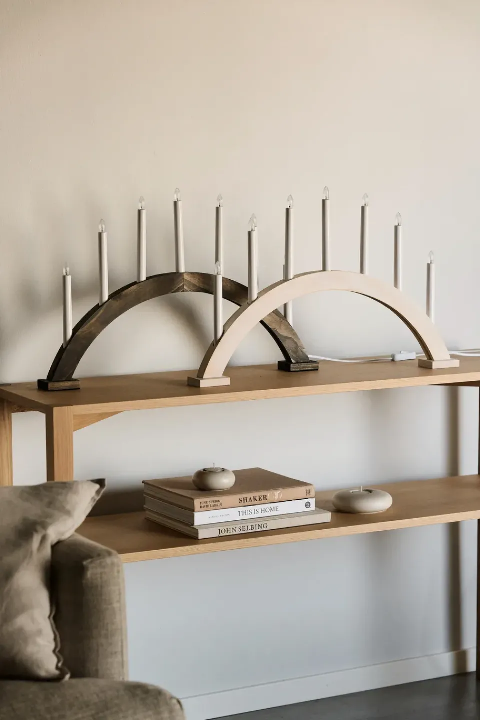 Advent Lights|Window Lights^Scandi Living Sky advent candle bow 41 cm, Dark oil Brown