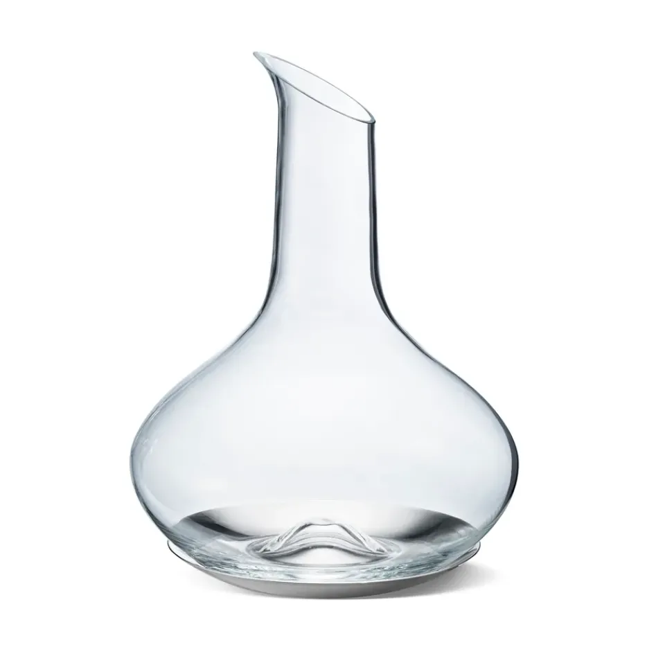 Georg Jensen Sky wine carafe with saucer, 0.75 l Transparent