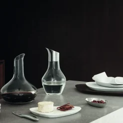 Georg Jensen Sky wine carafe with saucer, 0.75 l Transparent