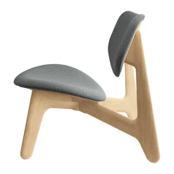 Armchairs & Footstools|Chairs^Tom Dixon Slab lounge chair upholstered seat, Natural brushed oak-Hallingdal 0130 mid Grey