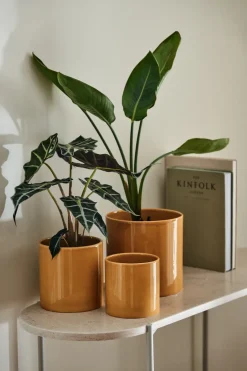 Flower Pots^Scandi Living Sleek pot Ø12 cm, Mustard Yellow
