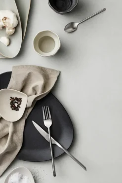 Tea & Coffee Spoons^Broste Copenhagen Sletten teaspoon, Full satin forged Silver-coloured
