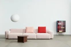 HAY Slit coffee table Ø65 cm, Lacquered walnut Brown