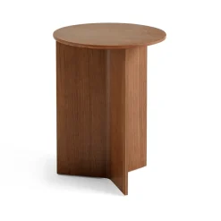 Side Tables^HAY Slit high side table Ø35 cm, Lacquered walnut Brown