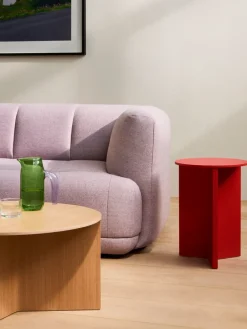 Side Tables^HAY Slit high side table Ø35 cm, Lacquered walnut Brown