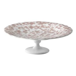 Cake Stands^Wik & Walsøe Slåpeblom cake platter Ø21 cm, Pink White