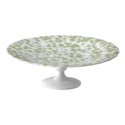 Cake Stands^Wik & Walsøe Slåpeblom cake platter Ø21 cm, Green GreenMulti