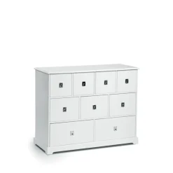 Outlet Mavis Smögen chest of drawers, , 9 drawers, chrome White