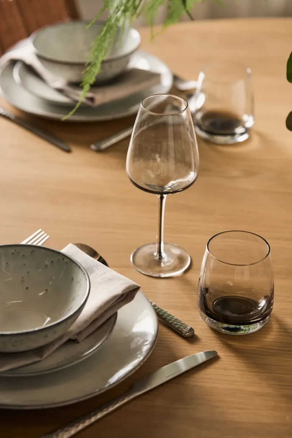 Wine Glasses^Broste Copenhagen Smoke white wine glass, 40 cl GreyTransparentBlack