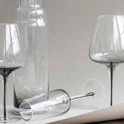 Wine Glasses^Broste Copenhagen Smoke white wine glass, 40 cl GreyTransparentBlack