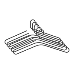 Discount Scandi Living Smooth hanger 5-pack, Black