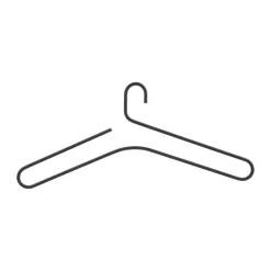 Discount Scandi Living Smooth hanger 5-pack, Black