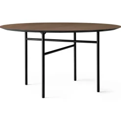 Dining Tables^Audo Copenhagen Snaregade table round, Black-dark stained oak. Ø138 cm BlackBrown