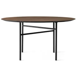 Dining Tables^Audo Copenhagen Snaregade table round, Black-dark stained oak. Ø138 cm BlackBrown