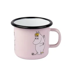 Discount Muurla Snorkfröken enamel mug, 2.5 dl PinkBlack