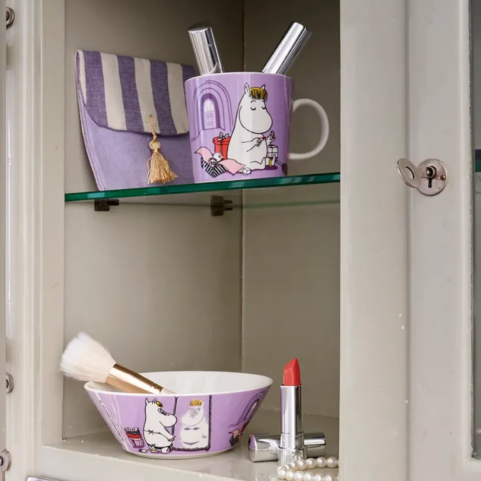 Moomin Arabia Snorkmaiden Moomin bowl, Purple