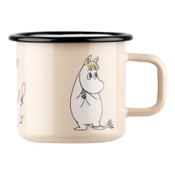 New Muurla Snorkmaiden Retro enamel mug 37 cl, Beige BeigeMulti