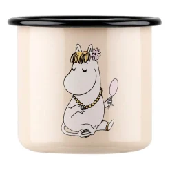New Muurla Snorkmaiden Retro enamel mug 37 cl, Beige BeigeMulti