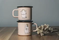 New Muurla Snorkmaiden Retro enamel mug 37 cl, Beige BeigeMulti