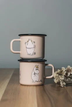 New Muurla Snorkmaiden Retro enamel mug 37 cl, Beige BeigeMulti