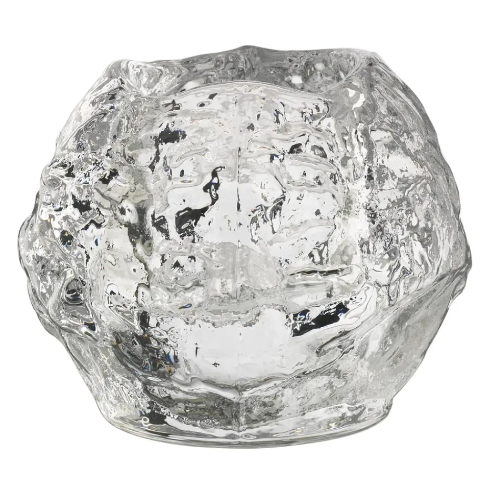 Tea Light Holders, Lanterns & Candle Dishes^Kosta Boda Snowball votive, medium Transparent