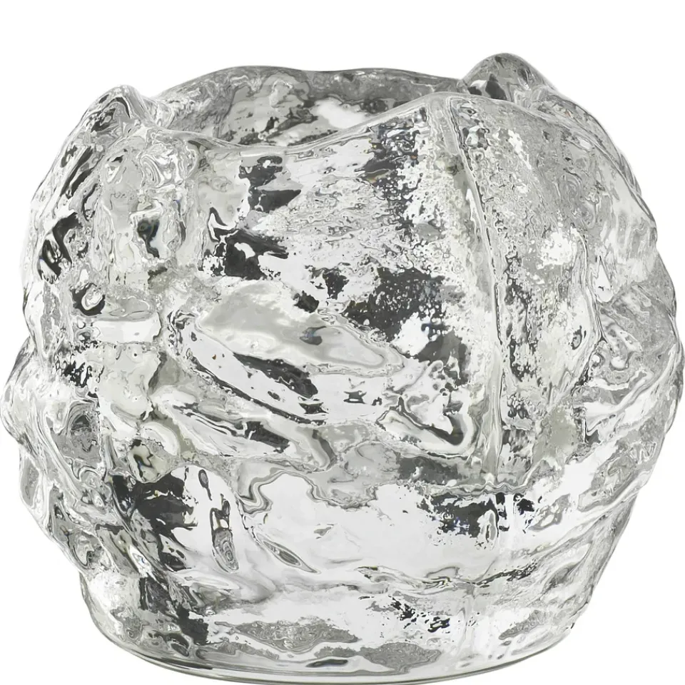 Tea Light Holders, Lanterns & Candle Dishes^Kosta Boda Snowball votive, small Transparent