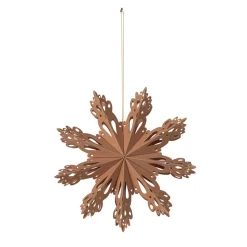 Online Broste Copenhagen Snowflake Christmas decoration Indian tan, Ø15 cm Brown