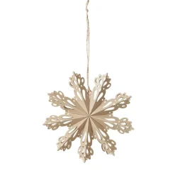 Christmas Decorations^Broste Copenhagen Snowflake Christmas decoration natural, Ø15 cm Beige