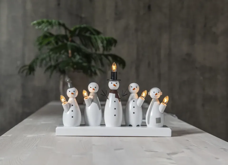 Discount Star Trading Snowman advent candle, White